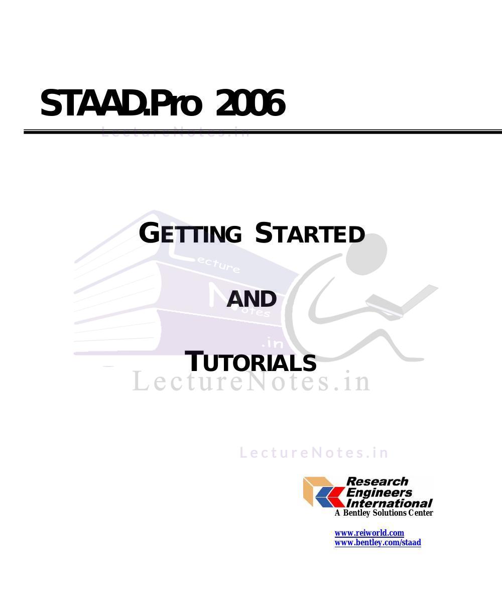 staad pro tutorials pdf free