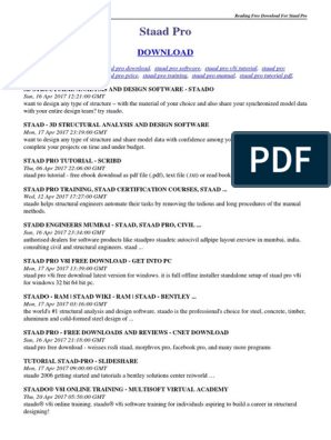 staad pro tutorials pdf free